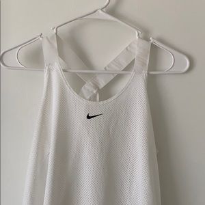 NIKE WHITE MESH WORKOUT TANK